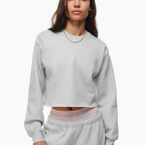 BNWT TNA SweatFleece Cozy Fleece Cropped Sweater - Picture 1 of 12